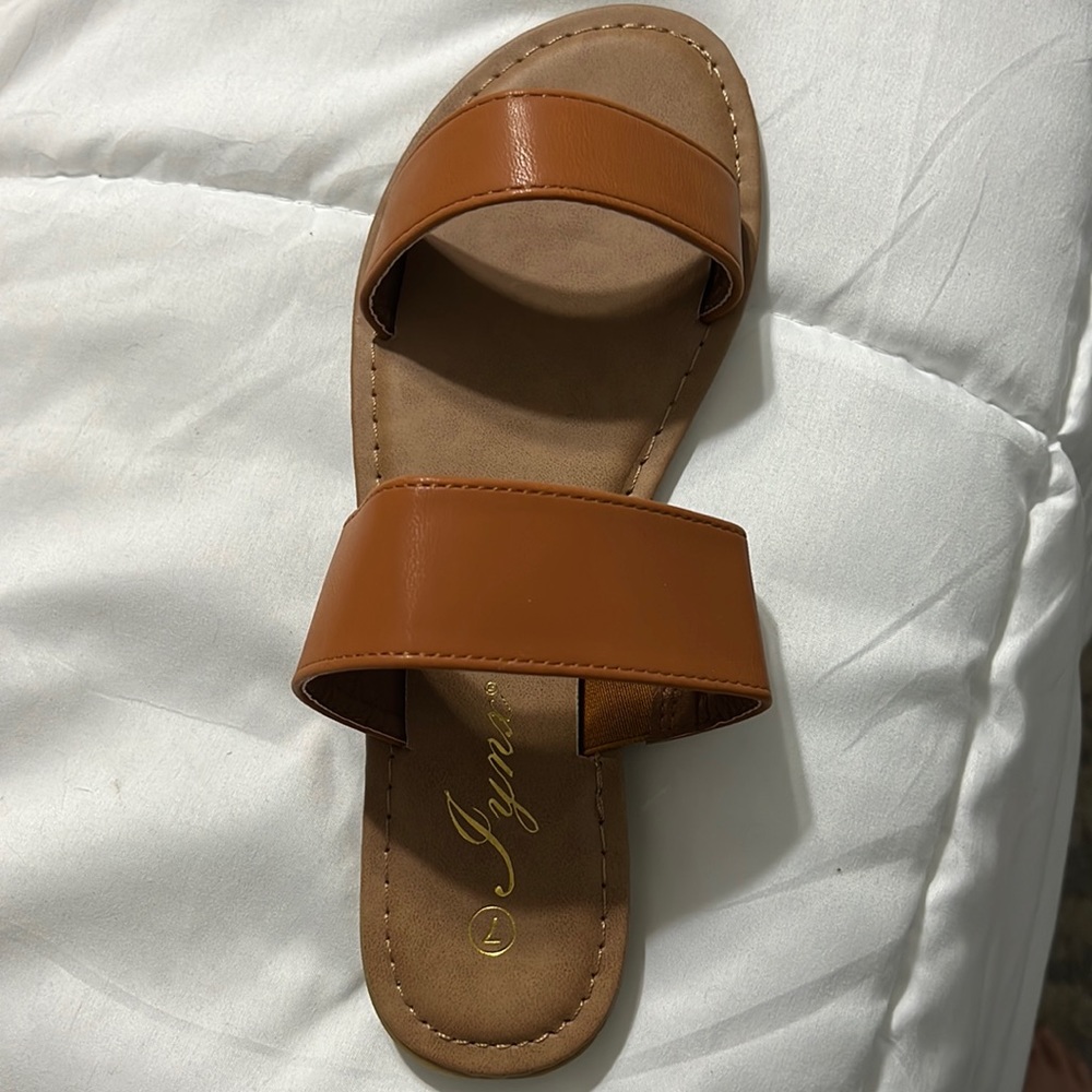 New tan sandals